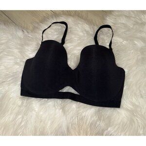 ThirdLove 24/7 Cotton T-Shirt Bra Lined Underwire Womens 34D 1/2 Black